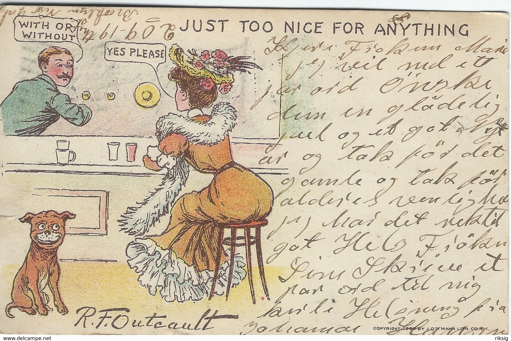 Humour Card. Sent To Denmark 1905.  S-4440 - Humour