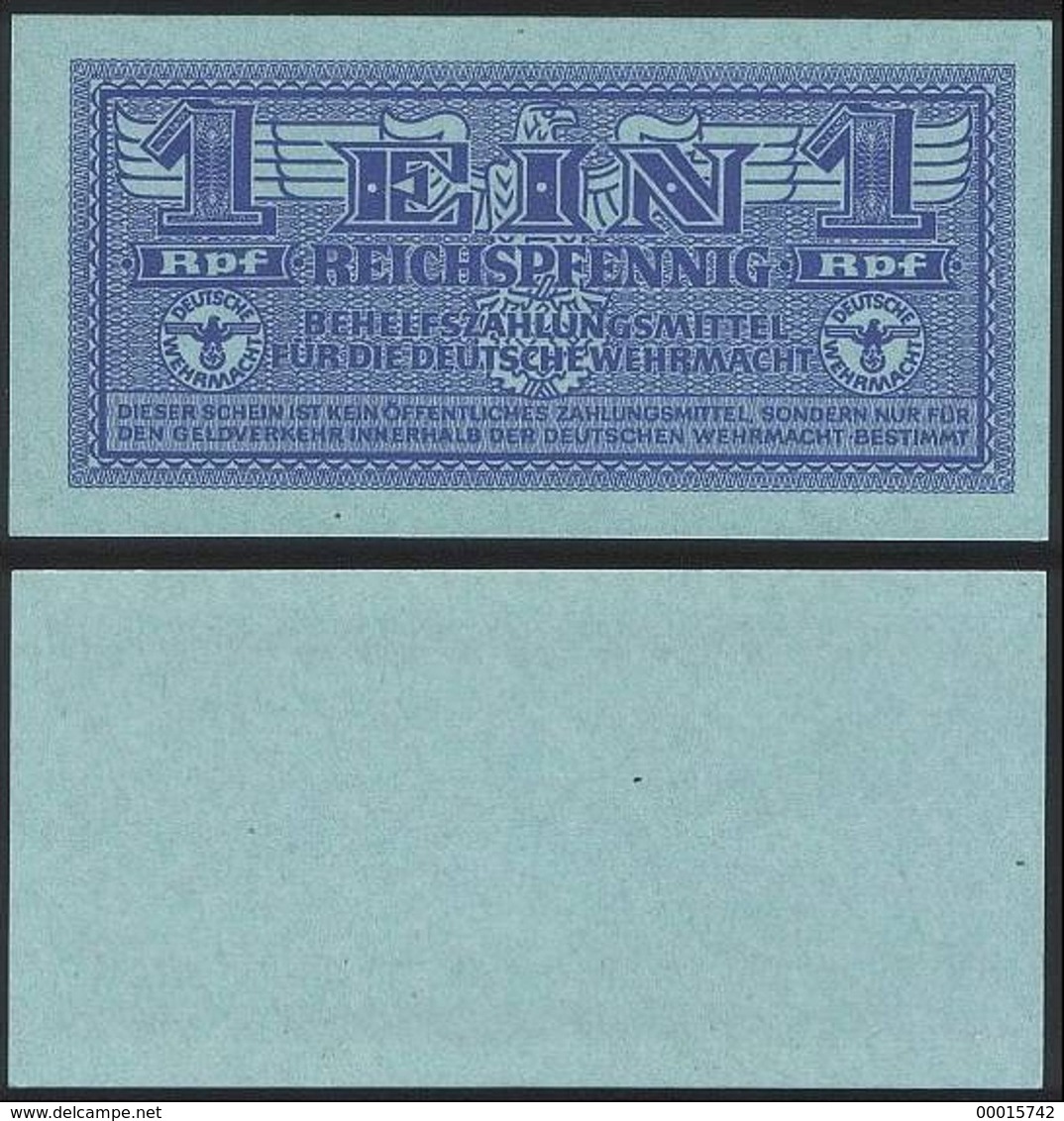 Germany 1 Reichspfennig  ND P-M32 Wehrmacht Auxiliary Payment Certificate UNC  D-0137 - Verrechnungsscheine - Dt. Wehrmacht