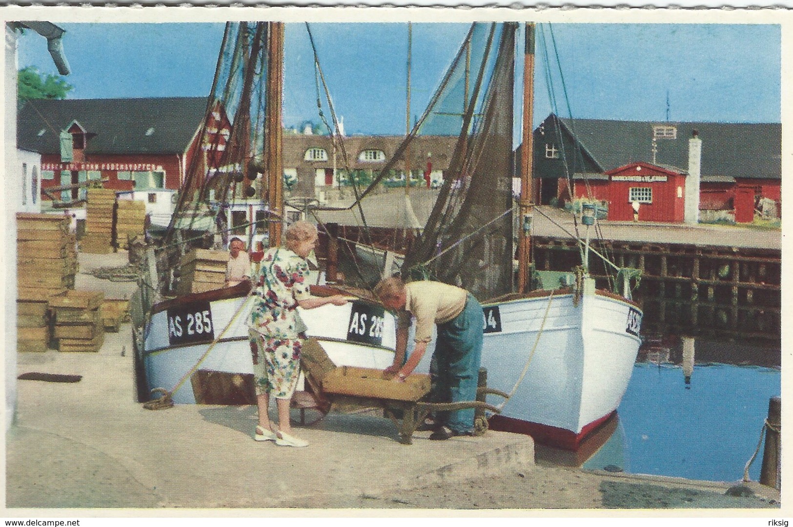 Fishing Boats In Port. Ballen Havn.  Samsø  Denmark.   S-4445 - Fishing Boats