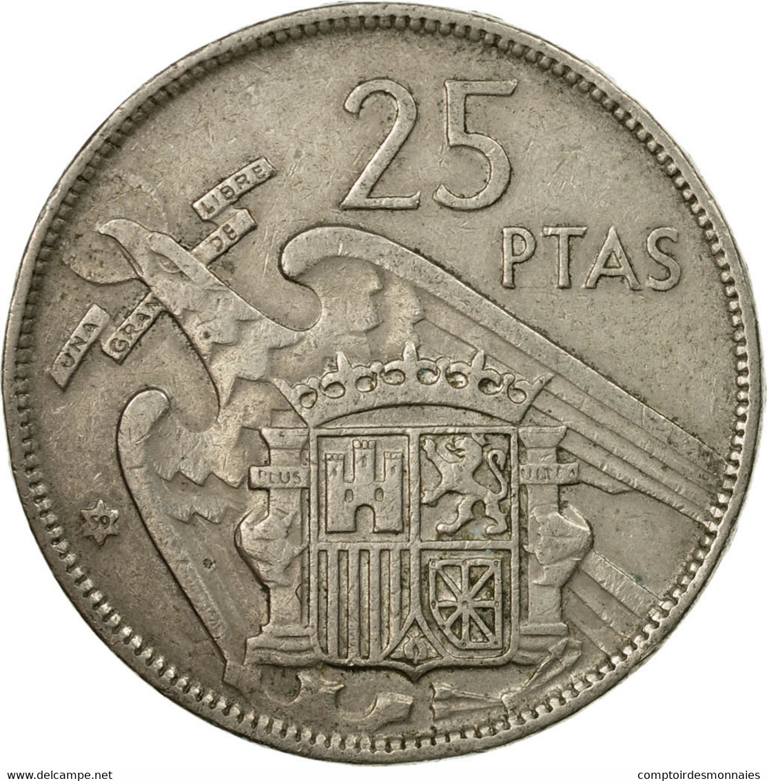 Monnaie, Espagne, Caudillo And Regent, 25 Pesetas, 1959, TB+, Copper-nickel - 25 Pesetas