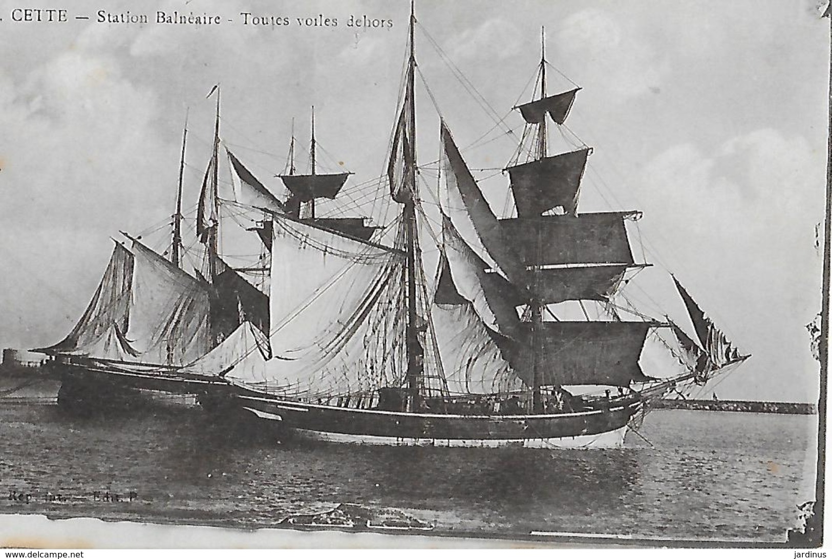 SETE : Station Balnéaire - Toutes Voiles Dehors ( 1919 ) - Sete (Cette)