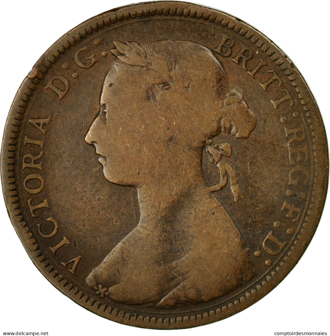 Monnaie, Grande-Bretagne, Victoria, 1/2 Penny, 1891, TB, Bronze, KM:754 - C. 1/2 Penny