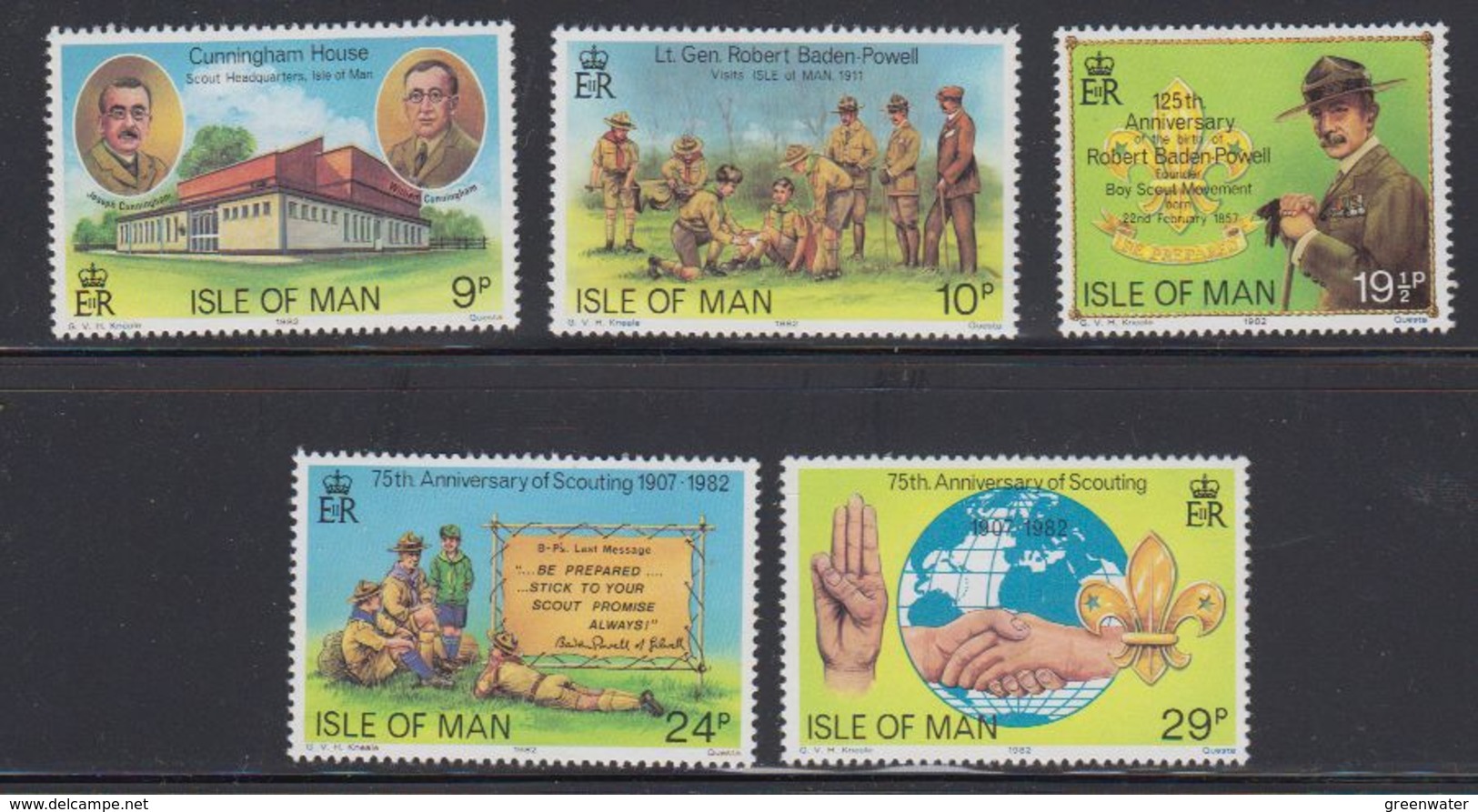 Isle Of Man 1982 Scouting 5v ** Mnh (40932D) - Man (Eiland)