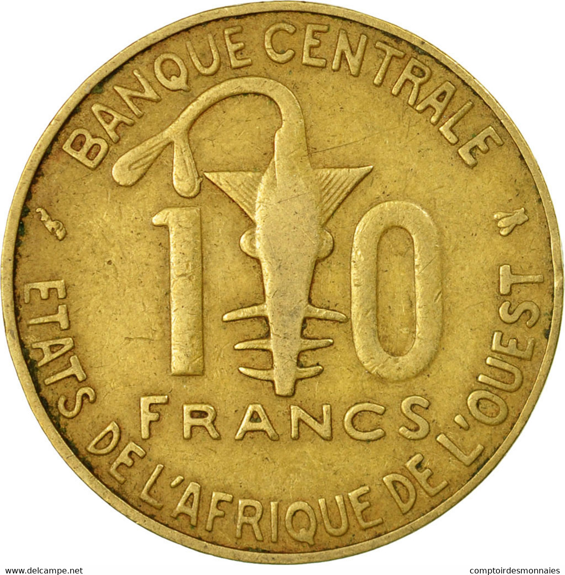 Monnaie, West African States, 10 Francs, 1996, Paris, TTB, Aluminum-Bronze - Elfenbeinküste