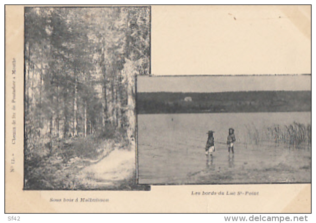 MALBUISSON     SOUS BOIS     LES BORDS DU LAC       2 VUES     PRECURSEUR - Autres & Non Classés