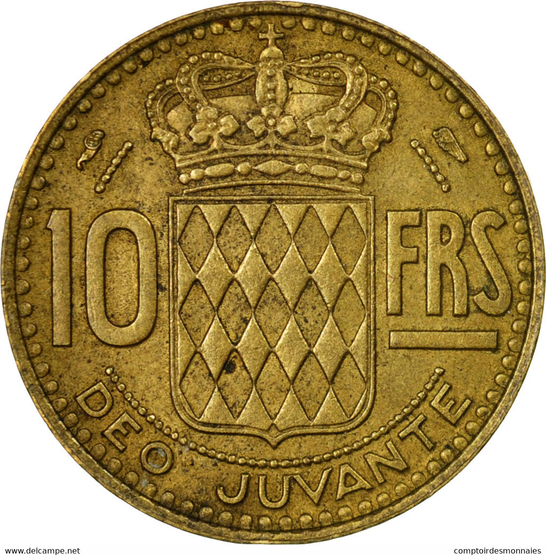 Monnaie, Monaco, Rainier III, 10 Francs, 1951, TB+, Aluminum-Bronze, Gadoury:MC - 1960-2001 Nouveaux Francs