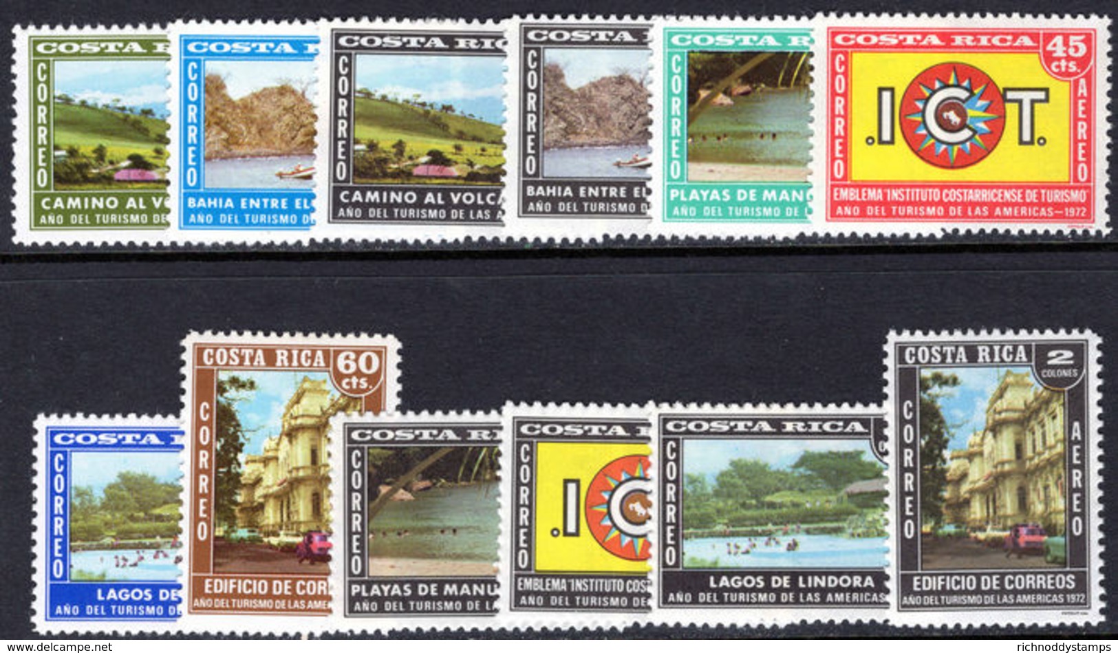 Costa Rica 1972-73 American Tourist Year Unmounted Mint. - Costa Rica