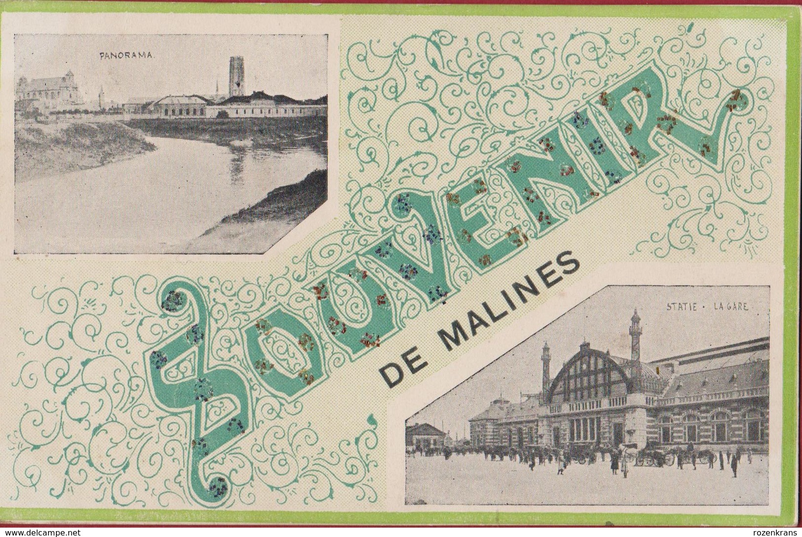 Souvenir De Mailines Mechelen Fantaisie Fantasiekaart Carte CPA - Malines