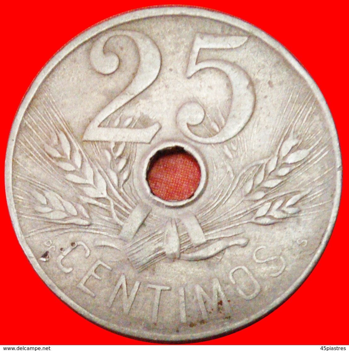 # HAMMER: SPAIN ★ 25 CENTIMOS 1927! LOW START ★ NO RESERVE! Alfonso XIII (1886-1931) - Proeven & Herslag