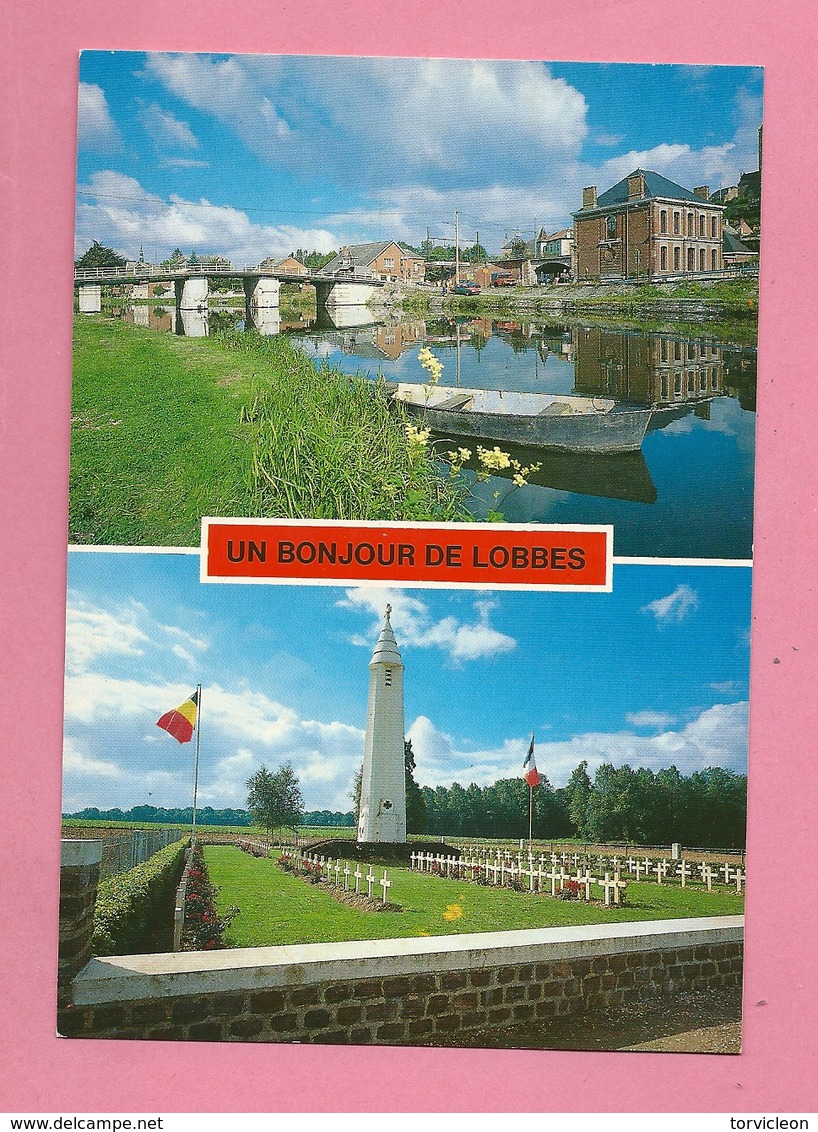 C.P. Lobbes =  Maison  Communale  -  Pont De Sambre  -  Cimetière  Des Français - Lobbes