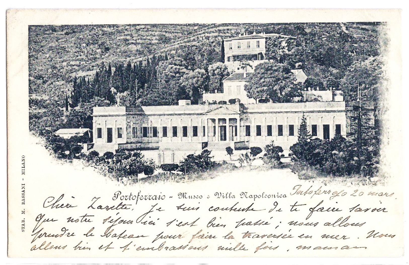 Isola D'Elba (Livorno) -  Portoferraio - Museo - Villa Napoleonica. 1900 - Livorno