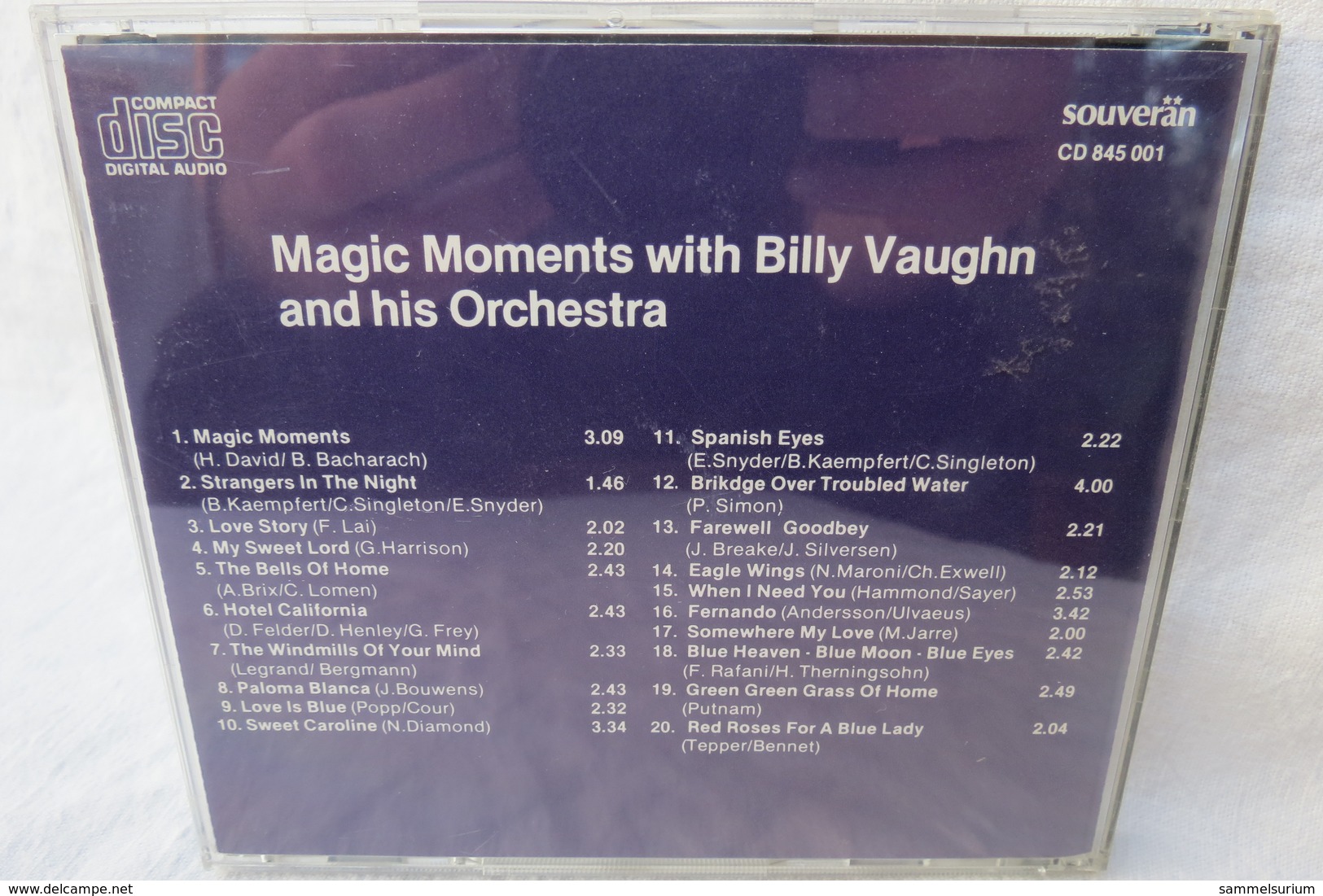 CD "Billy Vaughn And His Orchestra" Magic Moments, World Hits - Hit-Compilations