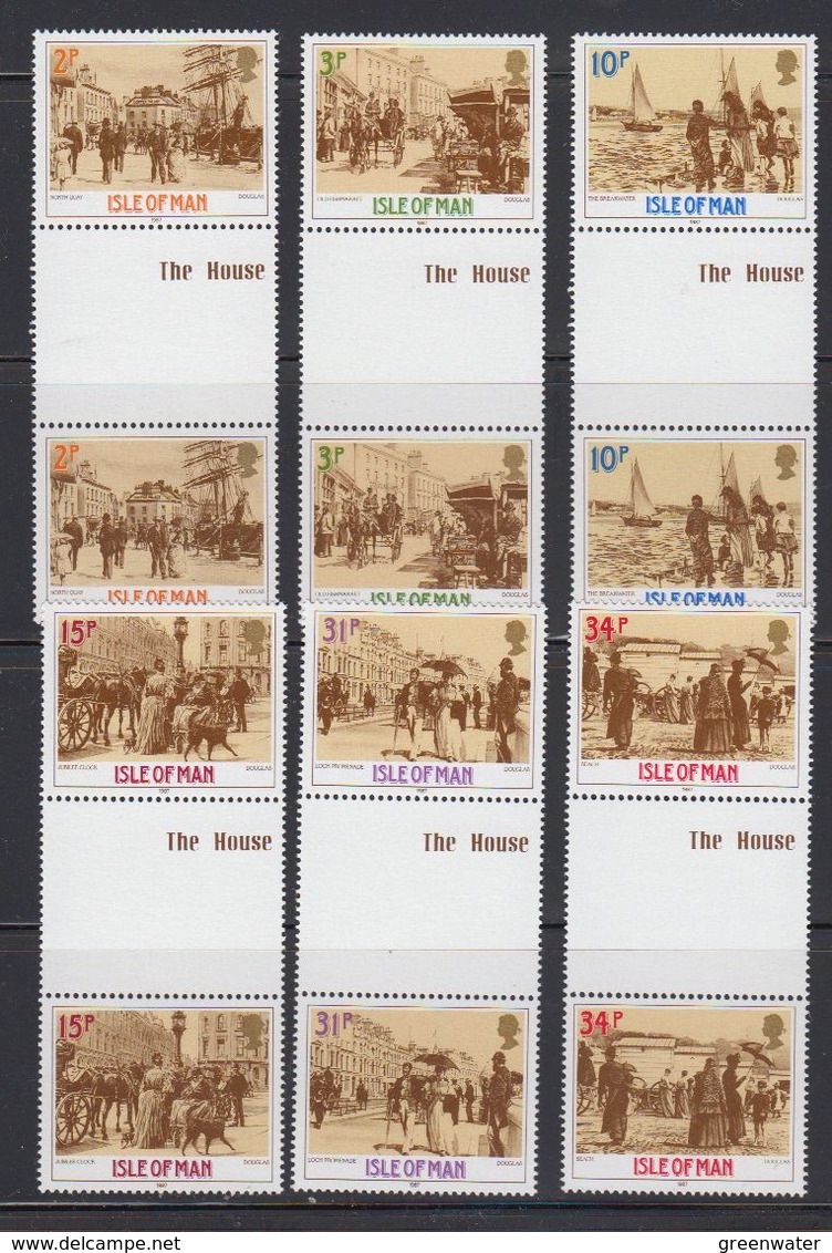 Isle Of Man 1987 Victorian Douglas 6v Gutter ** Mnh (40932H) - Man (Eiland)