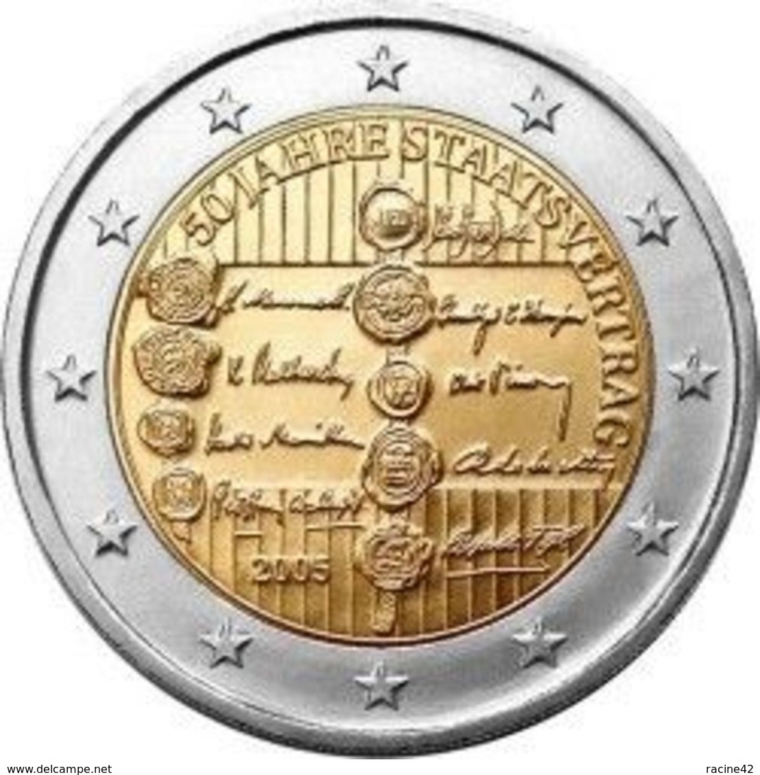 Austria. 2 Euro. 50 Years To The Contract On A Neutrality. UNC. 2005 - Autriche