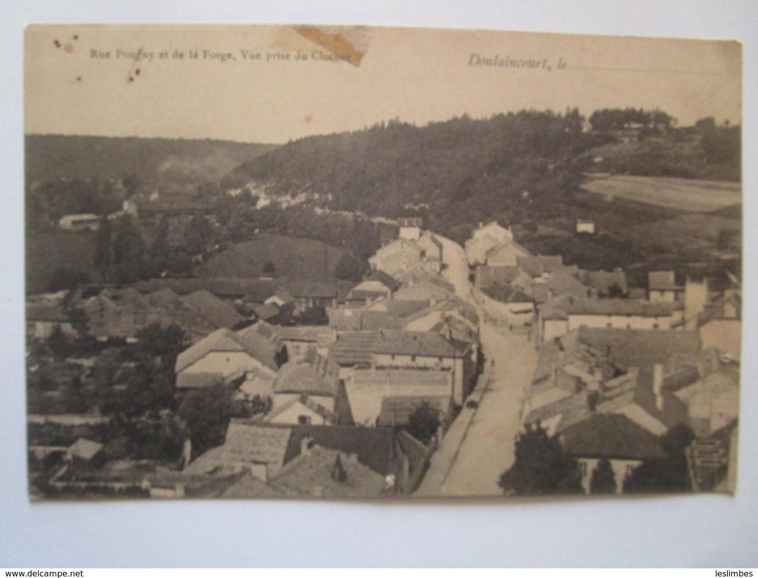 Doulaincourt. Rue Pougny Et De La Forge, Vye Prise Du Clocher.  Roger Lapetite - Dos Simple - Doulaincourt