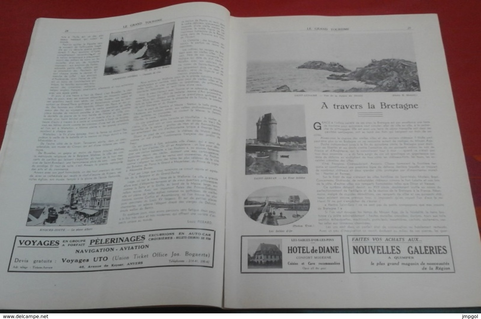 Le Grand Tourisme N°163 Juillet 1932 Nord De La France Calais Le Touquet Boulogne Sur Mer Cayeux, Massif Central Riom - Tourismus