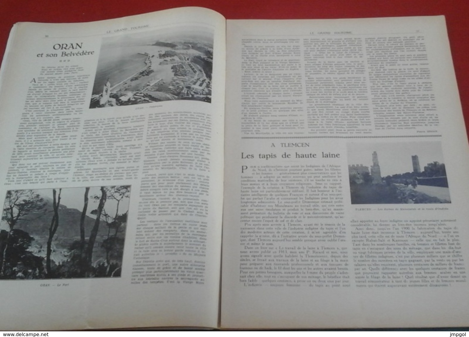 Le Grand Tourisme N°146 Mars 1931 Algérie Oran Tlemcen Constantine Bone Huilerie Oued Frarah Bougie Timgad Djemila - Tourisme