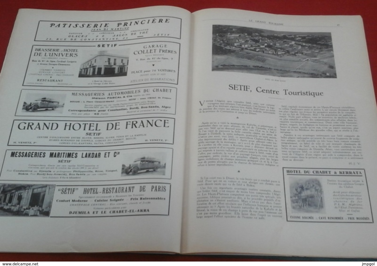 Le Grand Tourisme N°146 Mars 1931 Algérie Oran Tlemcen Constantine Bone Huilerie Oued Frarah Bougie Timgad Djemila - Tourisme