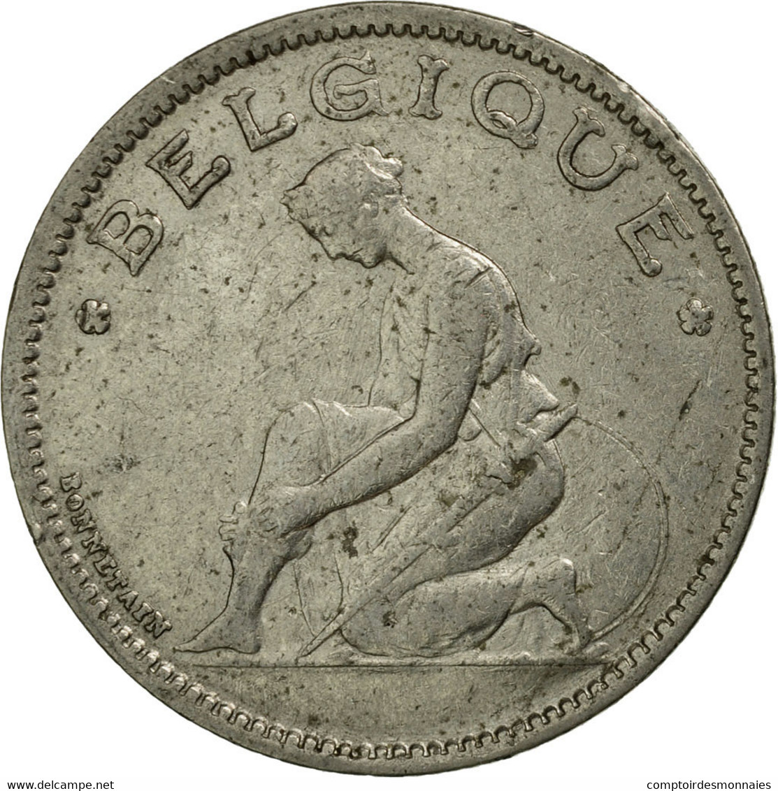 Monnaie, Belgique, Franc, 1929, TB+, Nickel, KM:89 - 1 Franc