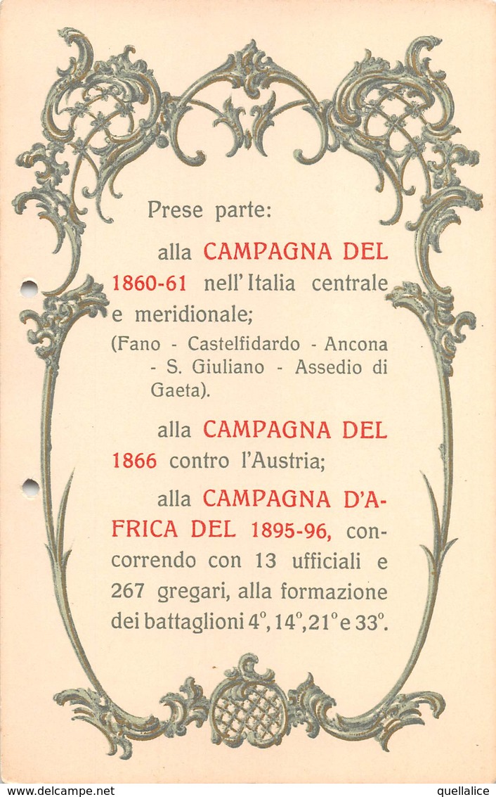 0537 "TORINO-23° REGGIMENTO FANTERIA-DUCE ENRICO CIALDINI-CREATO 13/11/1848" DOCUMENTO RILEGATO CON COCCARDA TRICOLORE