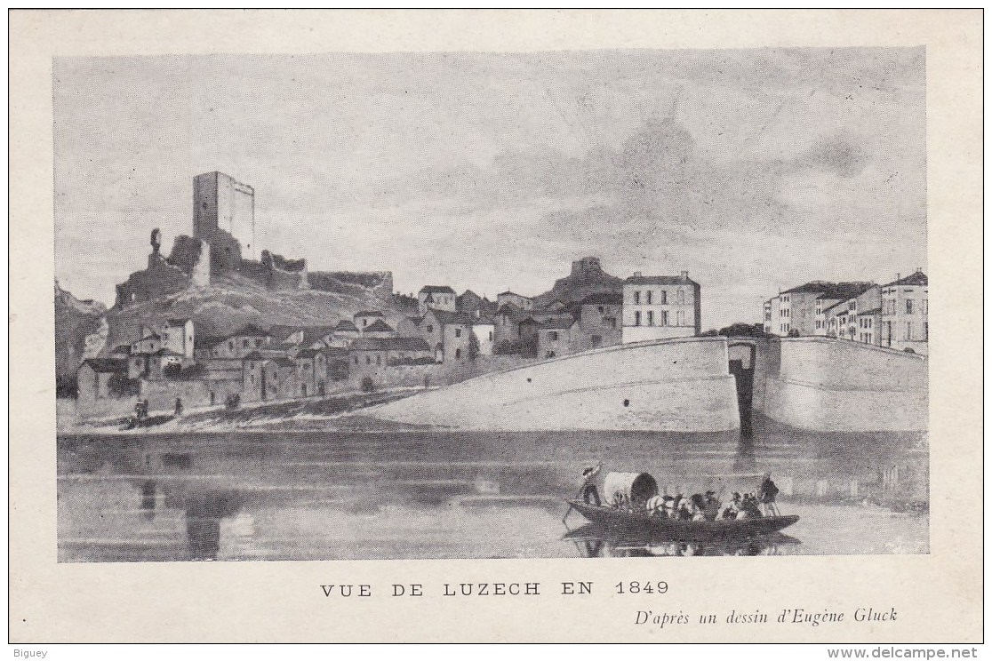 LUZECH -46 -  Vue De Luzech En 1849. - Luzech