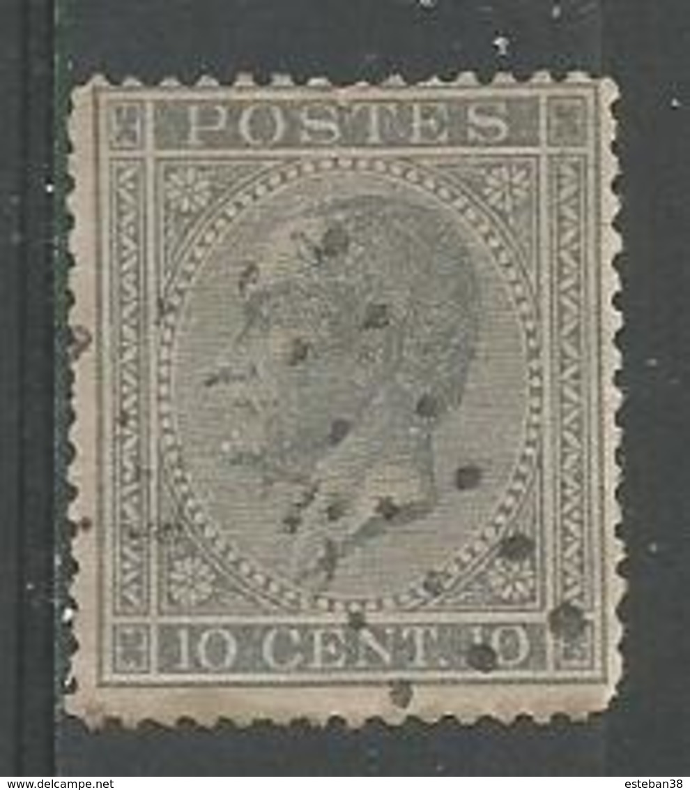 Leopold L 10c Gris - 1865-1866 Profile Left