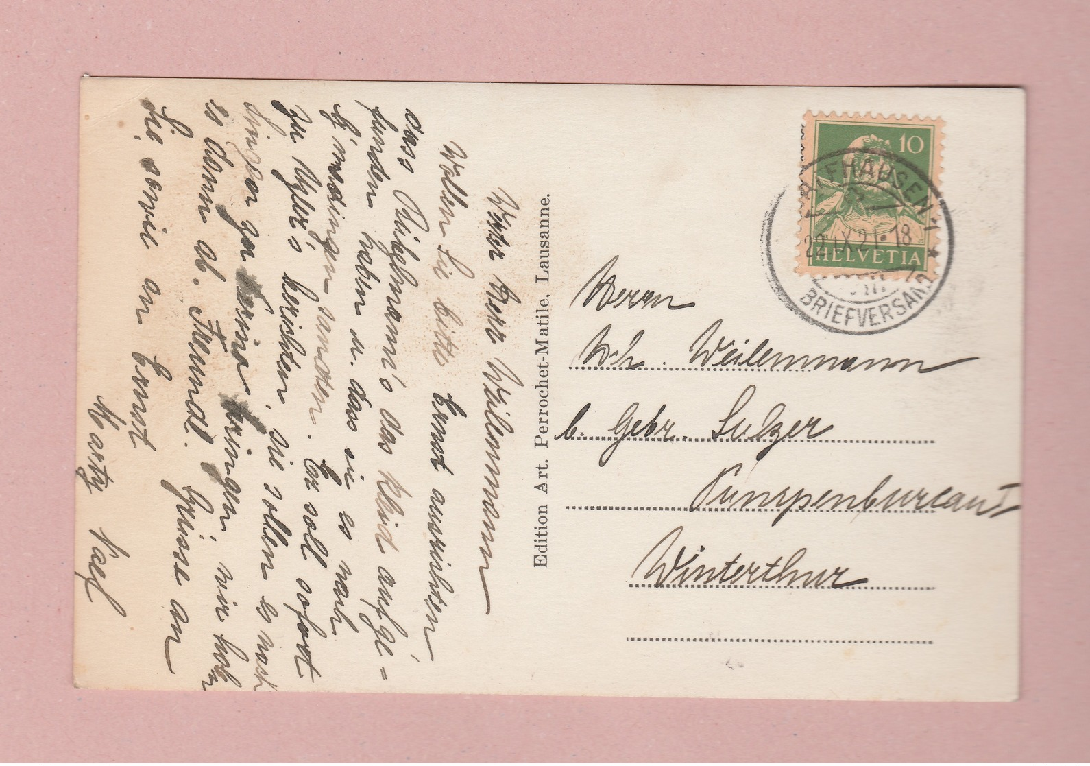 AK CH SH Schaffhausen Lindli Ges. 22.09.1921 SH Verlag Perrrochet-Matile #6420 - Other & Unclassified