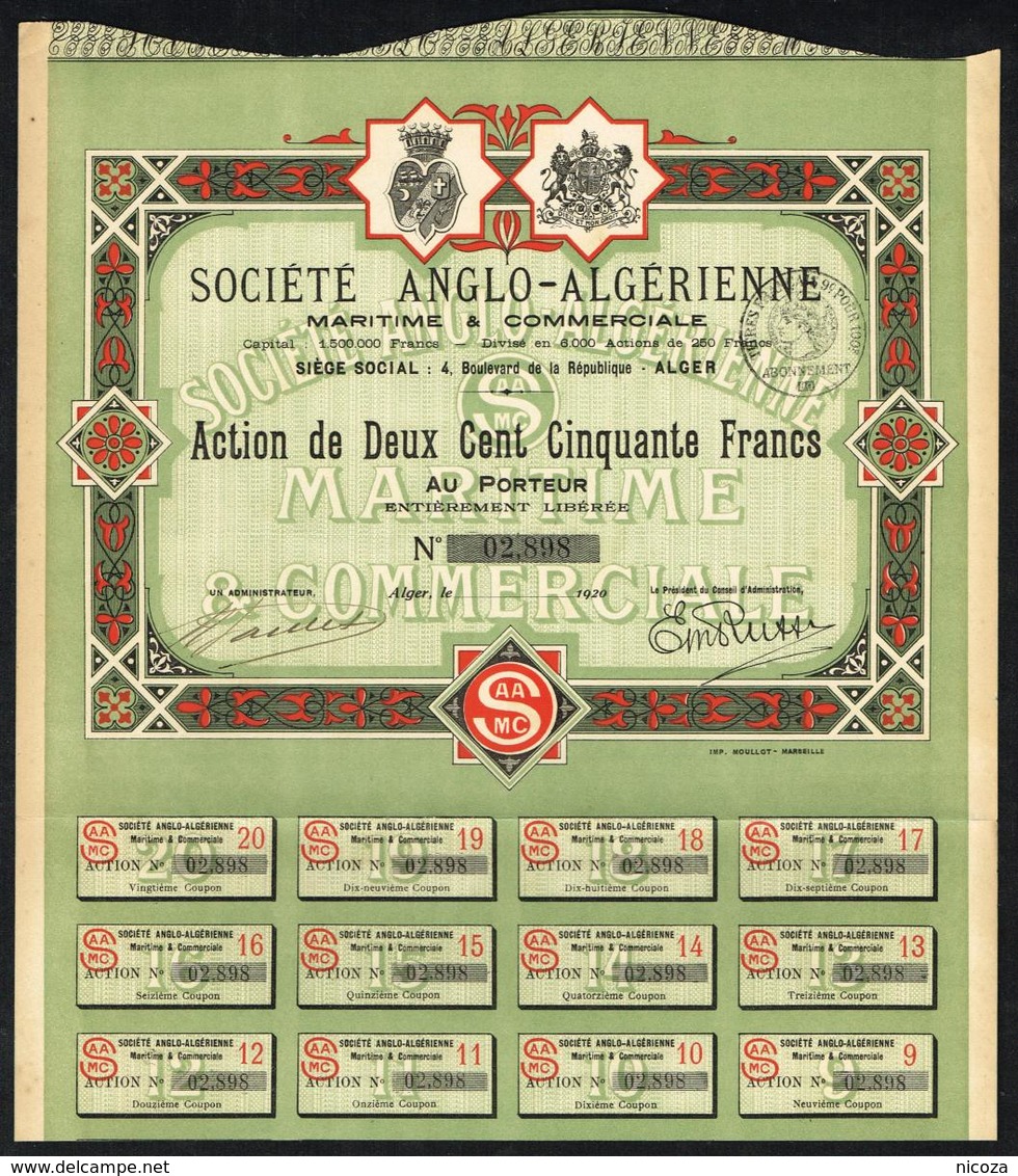 AL001 Societe Anglo-Algerienne. - Andere & Zonder Classificatie