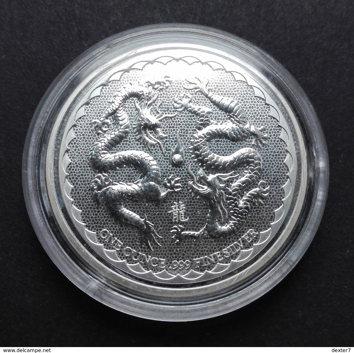 Niue, Two Dragons 1 Oz 2018 Silver 999 - 1 Oncia Argento Puro Bullion 2 Draghi - Niue