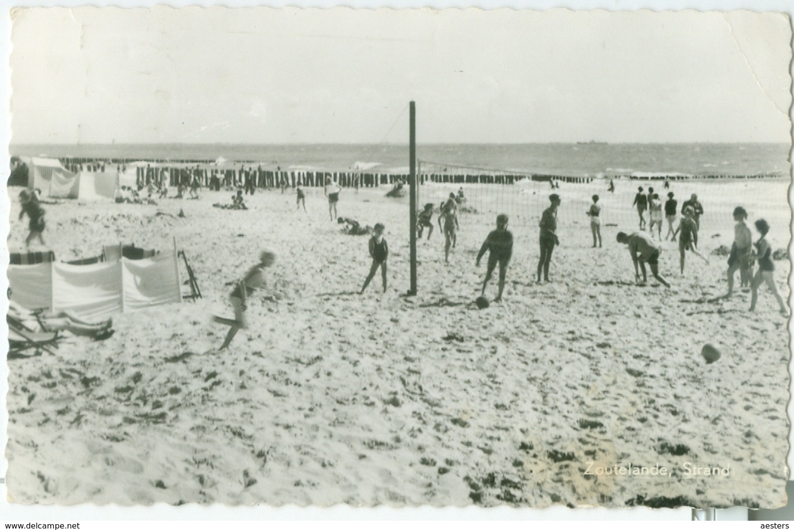 Zoutelande 1963; Strand (-volleybal) - Gelopen. (JTG) - Zoutelande