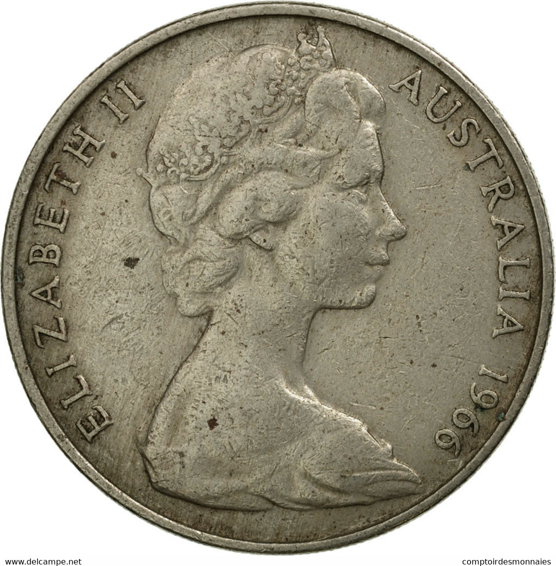 Monnaie, Australie, Elizabeth II, 20 Cents, 1966, TB, Copper-nickel, KM:66 - 20 Cents