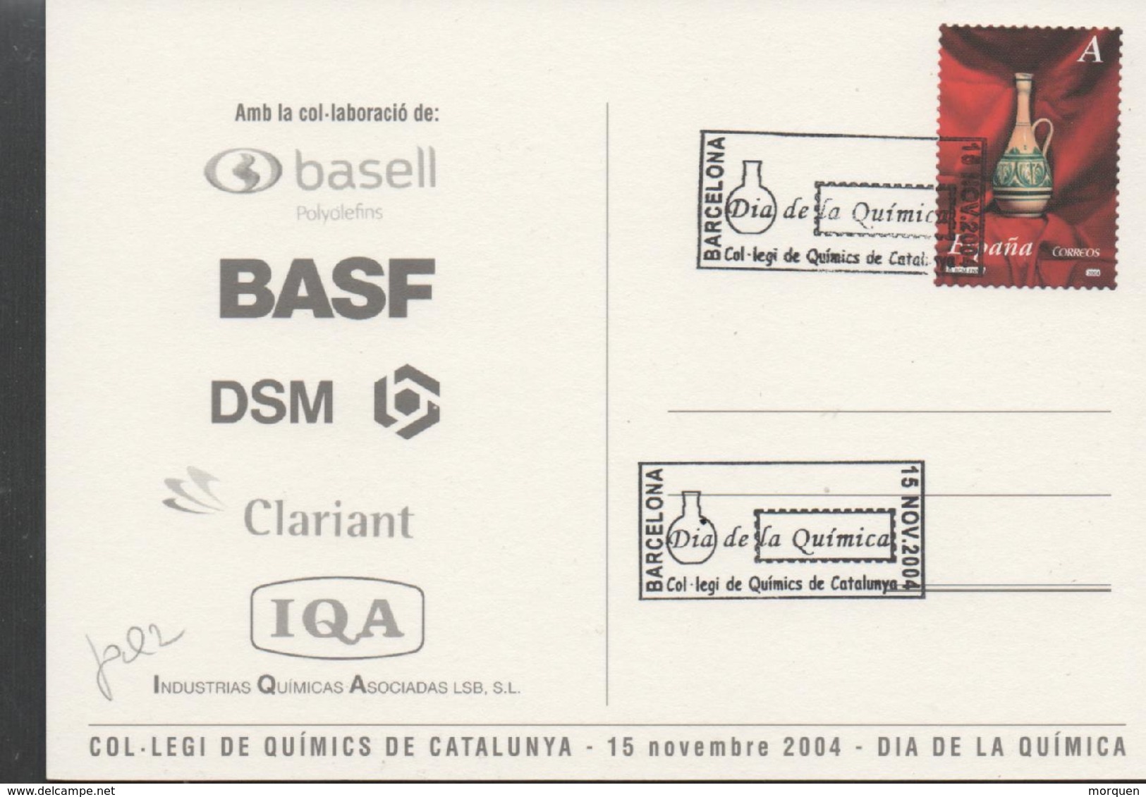 30175. Postal Barcelona 2004. Dia De La Quimica. Tarifa A - Cartas & Documentos