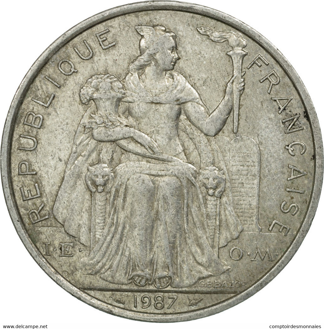 Monnaie, French Polynesia, 5 Francs, 1987, Paris, TB, Aluminium, KM:12 - Polynésie Française