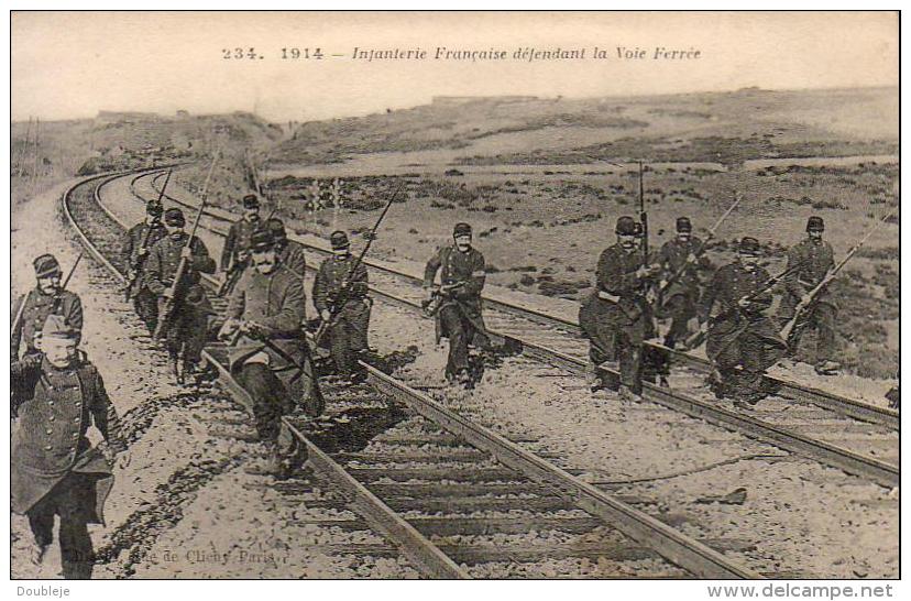 GUERRE 1914- 1918  WW1  Infanterie Française Défendant La Voie Ferrée  ... - Guerre 1914-18