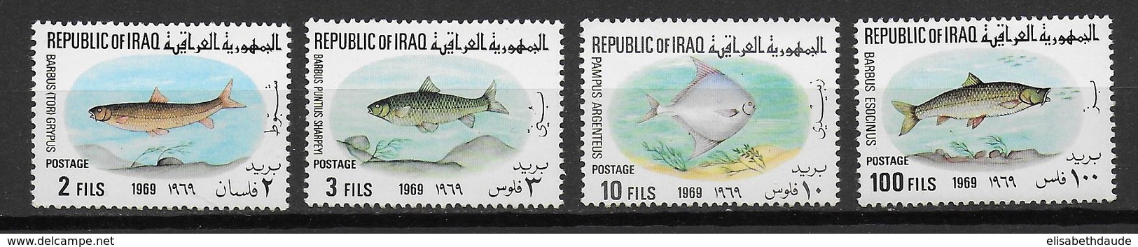 IRAQ - YVERT N° 527/530 ** MNH - COTE = 12 EUR. - POISSONS - Iraq