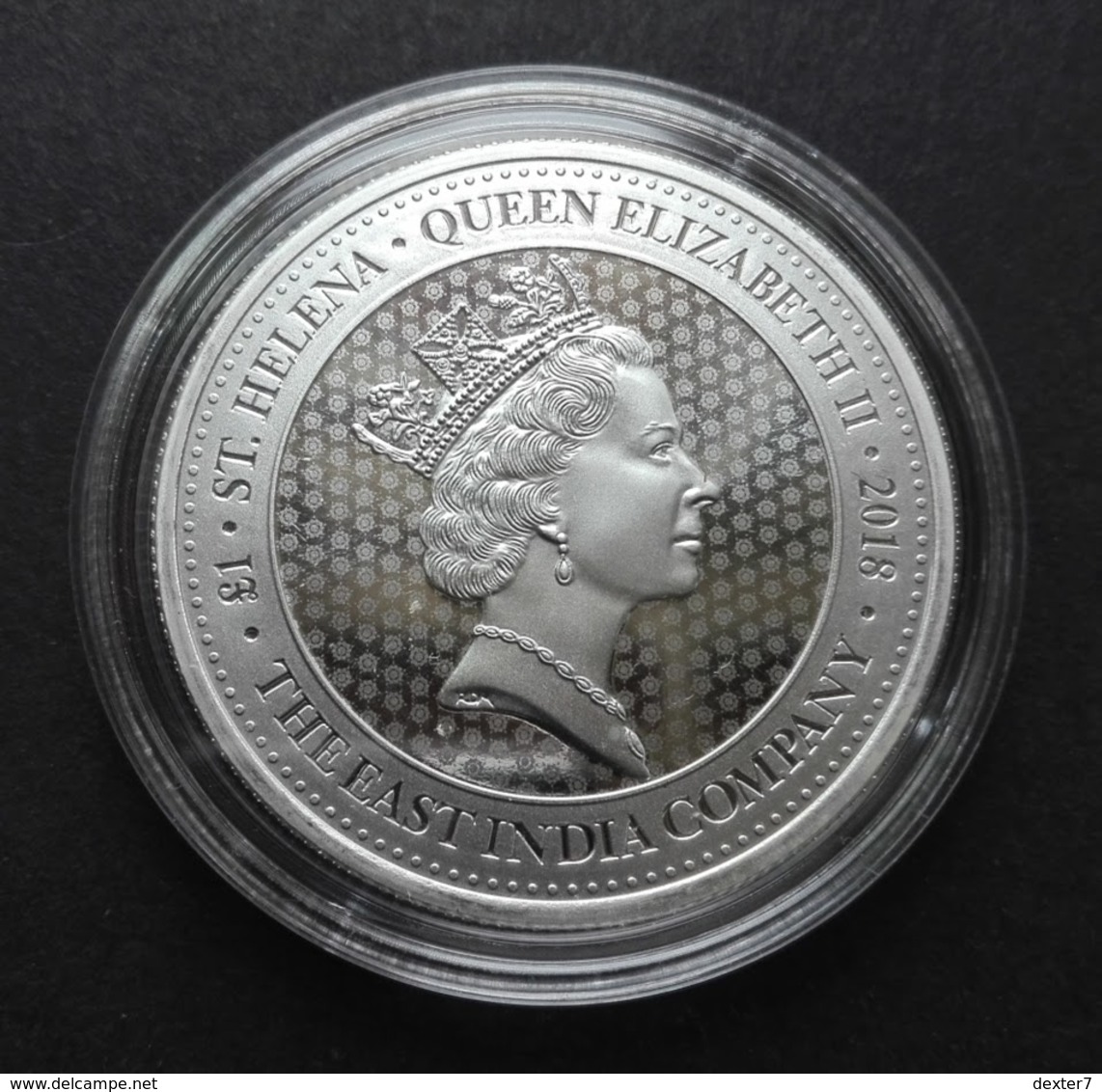 St. Helena, 1 Oz Spade Guinea East India Co. 2018 Silver 999 Pure - 1 Oncia Argento Puro Bullion - Sant'Elena