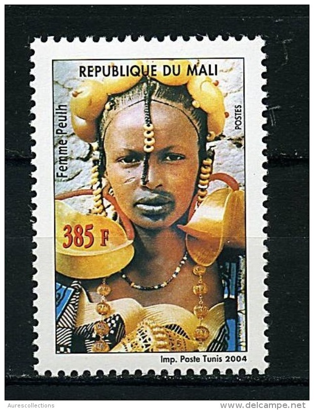 MALI 2003 2004 YT 1855 FEMME PEULH COUPE CHEVEUX HAIR STYLE HAIRSTYLE COSTUME MNH ** RARE - Mali (1959-...)