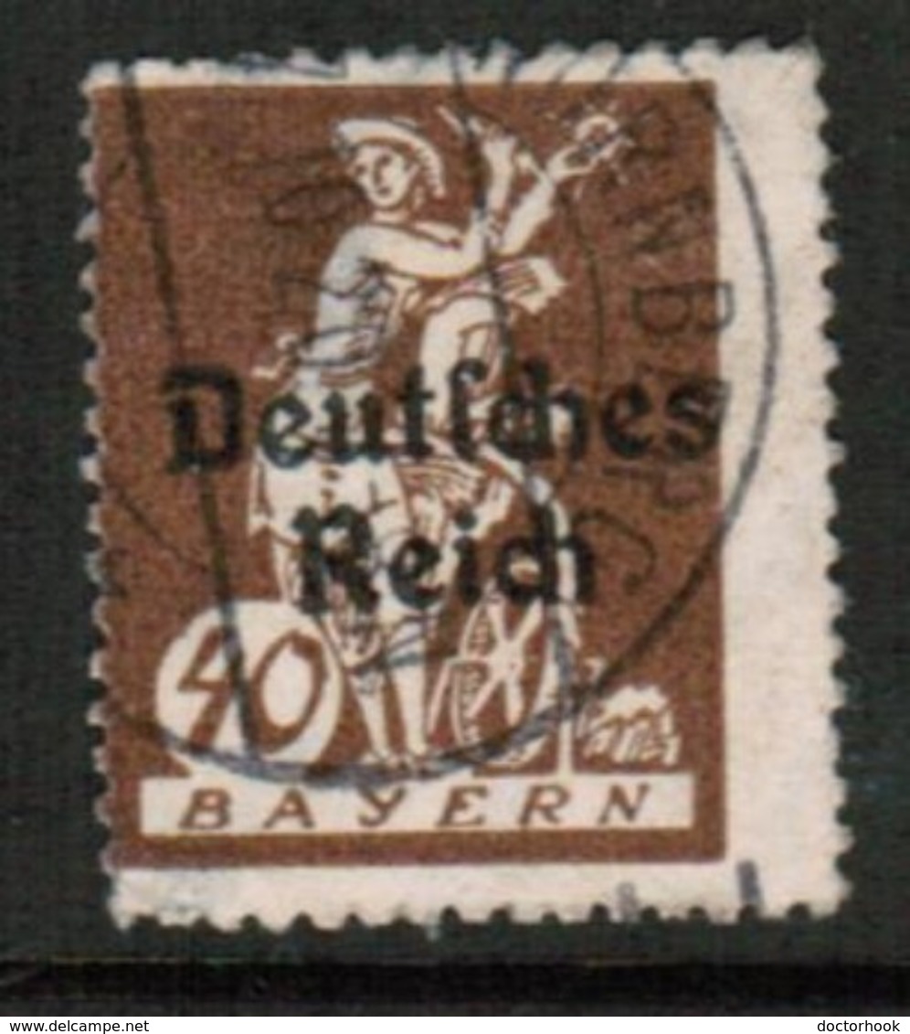 BAVARIA  Scott # 261 F-VF USED (Stamp Scan # 419) - Gebruikt