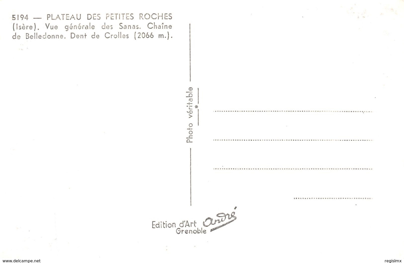 38-PLATEAU DES PETITES ROCHES-N°R2124-F/0329 - Autres & Non Classés