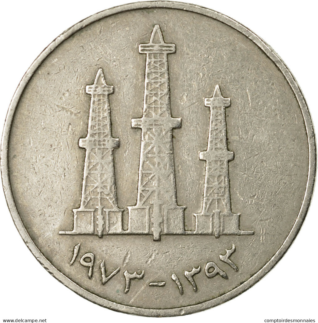 Monnaie, United Arab Emirates, 50 Fils, 1973, British Royal Mint, TTB - Emirats Arabes Unis