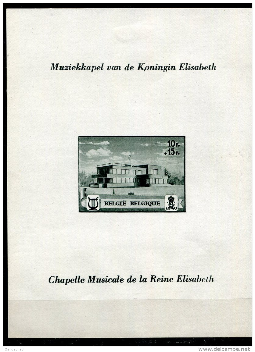 9104  BELGIQUE  BF14*10F+15F Gris-olive (537B) Non Dentelé  Fondation Musicale "Reine Elisabeth   1941  TB - 1924-1960