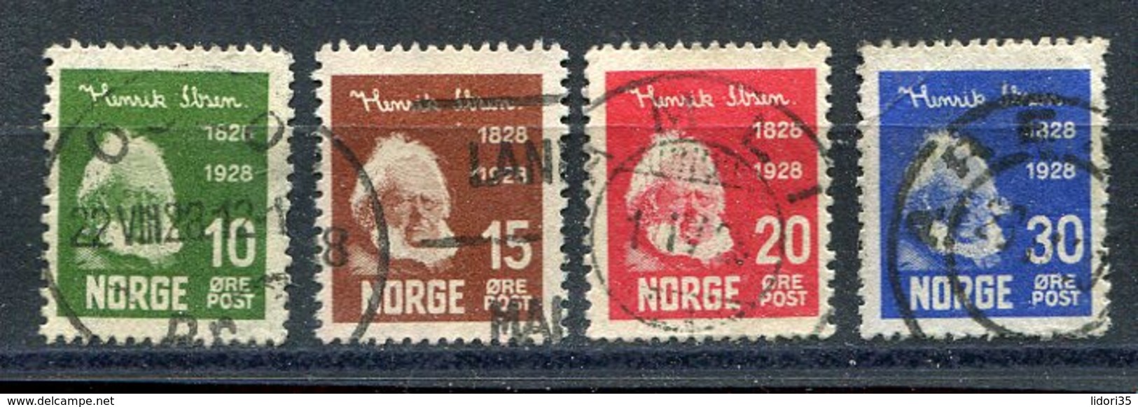 Liquidation (bisher EUR 1.70) / Norwegen / 1928 / Mi. 137-140 O (20257) - Gebraucht