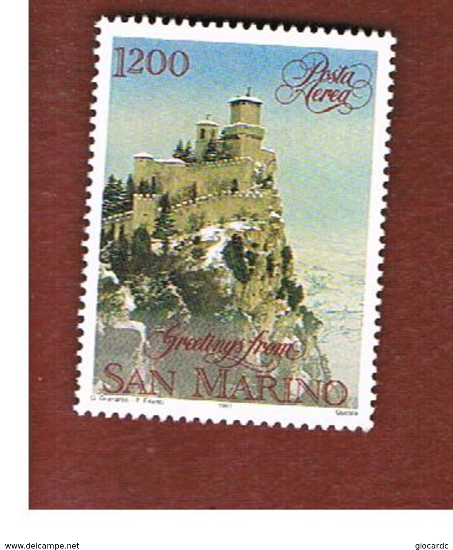 SAN MARINO - UNIF. A158 POSTA AEREA -   1991 NATALE: LA ROCCA INNEVATA    - MINT** - Posta Aerea