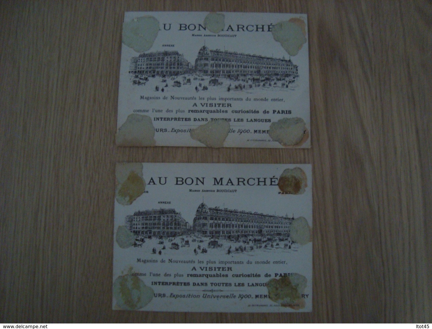 LOT DE 2 CHROMOS AU BON MARCHE LES ETAPES DE LA VIE - Au Bon Marché