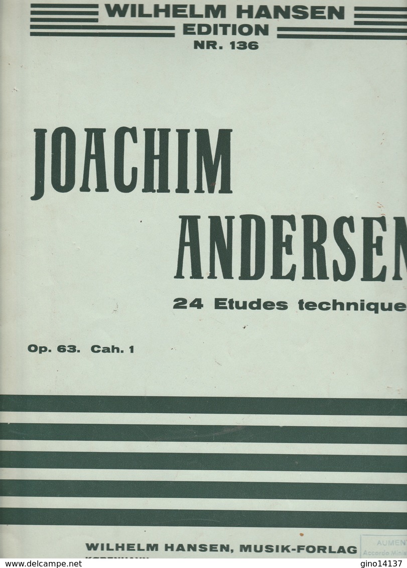 Spartito JOACHIM ANDERSEN 24 Etudes Techniques - WILHELM HANSEN, MUSIK FORLAG - Spartiti