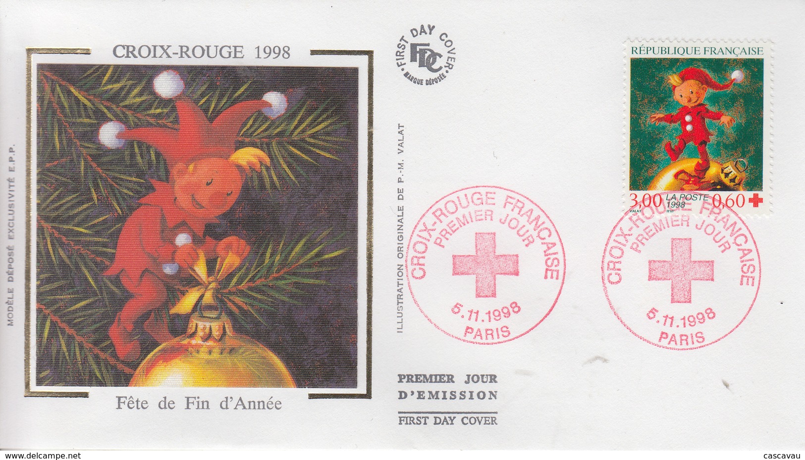 Enveloppe  FDC   1er Jour    FRANCE   CROIX  ROUGE    1998 - 1990-1999