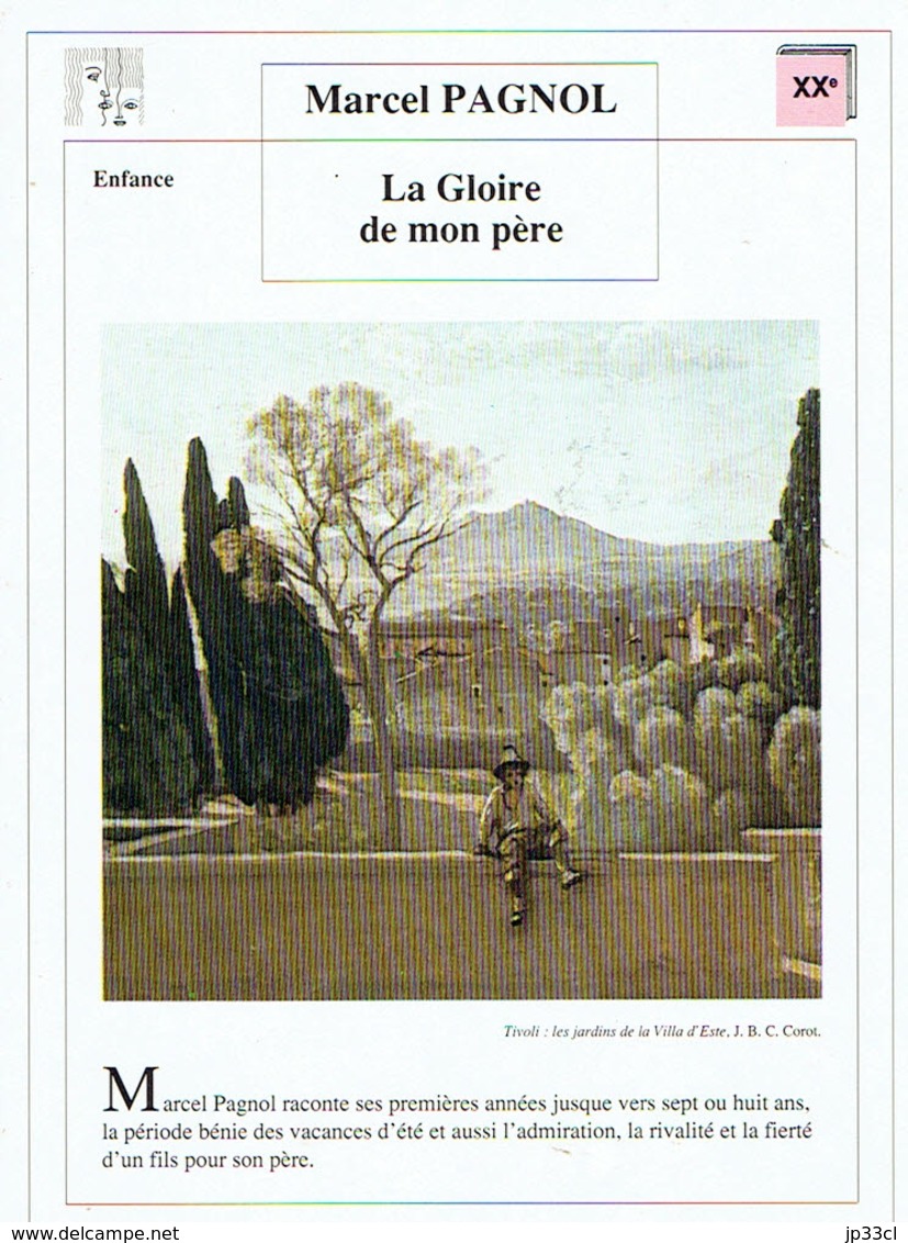 Fiche D'auteur Sur La Gloire De Mon Père De Marcel Pagnol - Schede Didattiche