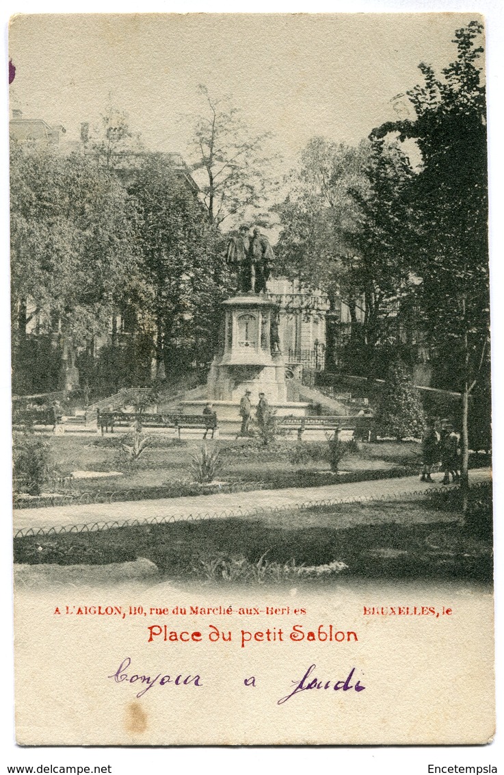 CPA - Carte Postale - Belgique - Bruxelles - Place Du Petit Sablon - 1902 (SV5917) - Marktpleinen, Pleinen