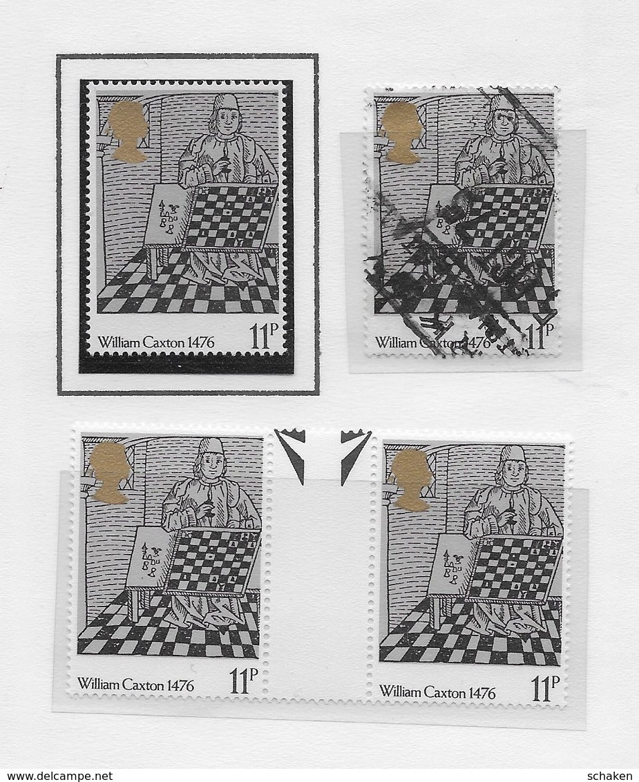 William Caxton 1976; Stamps Chess Ajedrez - Other & Unclassified