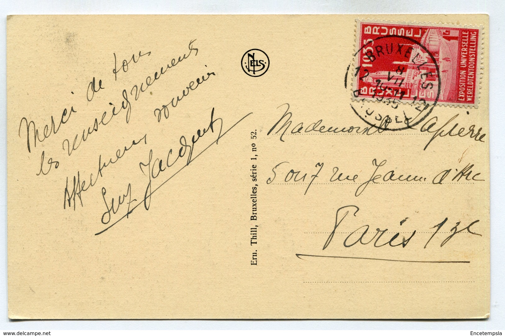 CPA - Carte Postale - Belgique - Bruxelles - Mont Des Arts - 1935 (SV5918) - Marktpleinen, Pleinen